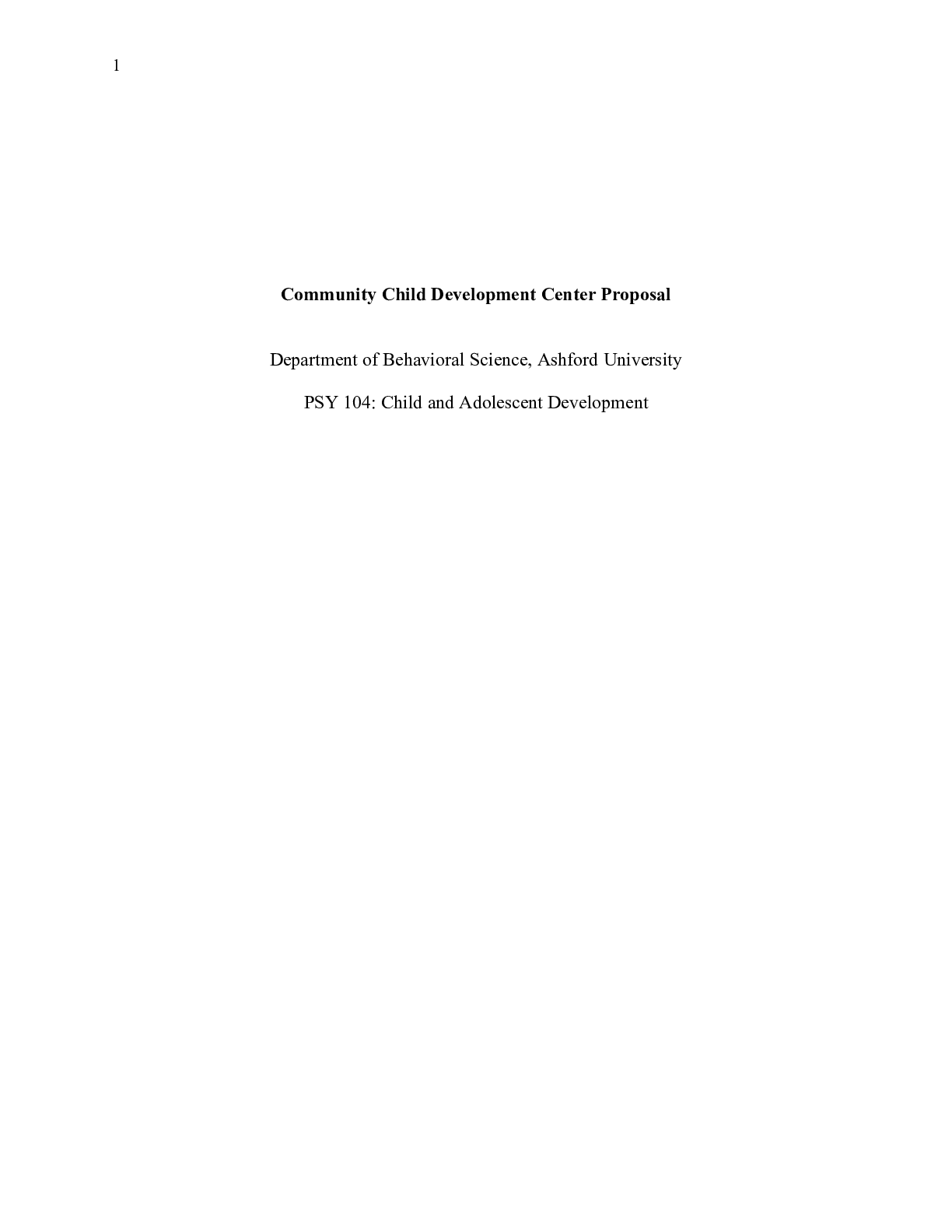 Preview image of Community Child Development Center Proposal Template.docx document